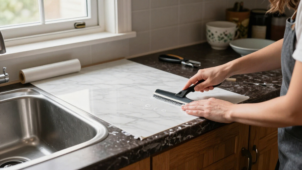 This $50 Amazon Find Made My Dark, Dated Countertops Look Like Expensive Marble