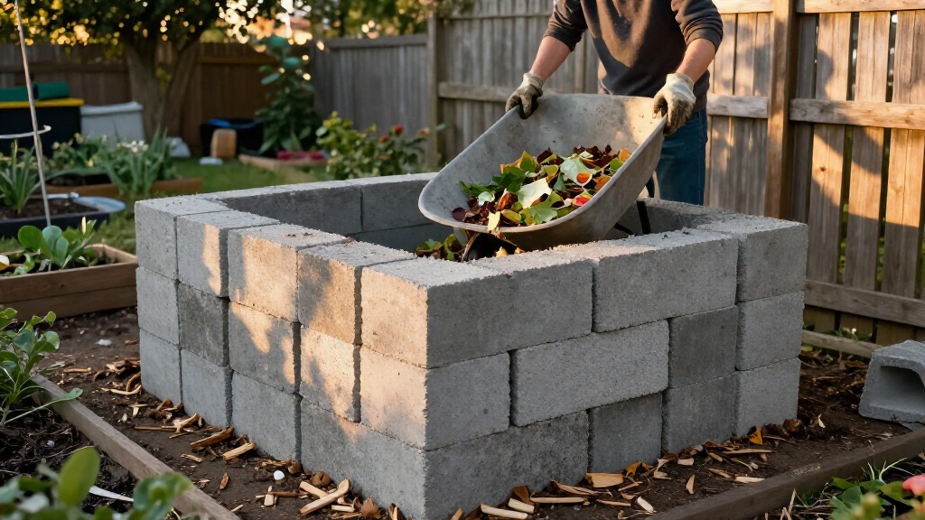 Use Concrete Blocks For A Durable Alternative To A Compost Bin